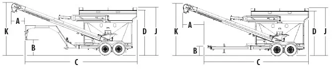 LC 290 and 390 Seed Tender Dimensions