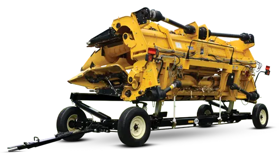 Heavy Duty Series Header Wagon with Claas Chopper on top