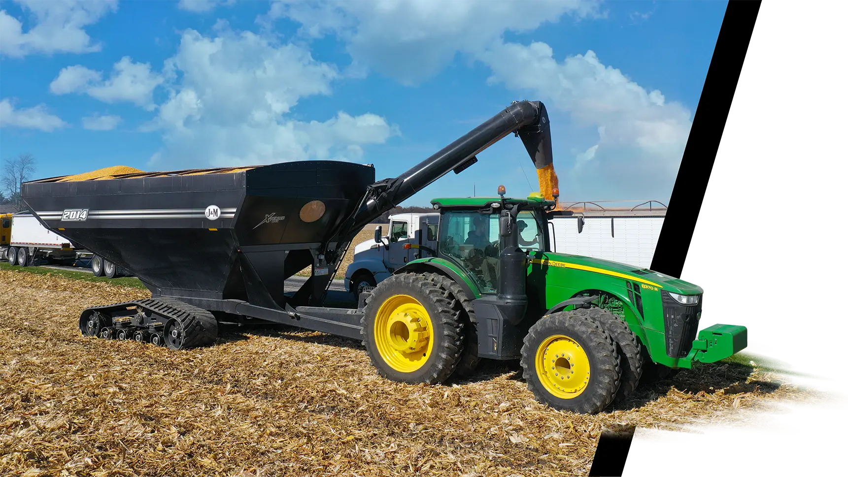 Tracks on a 14 series grain cart