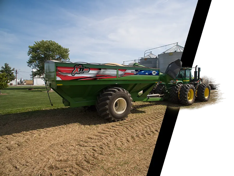Tracks on a 14 series grain cart