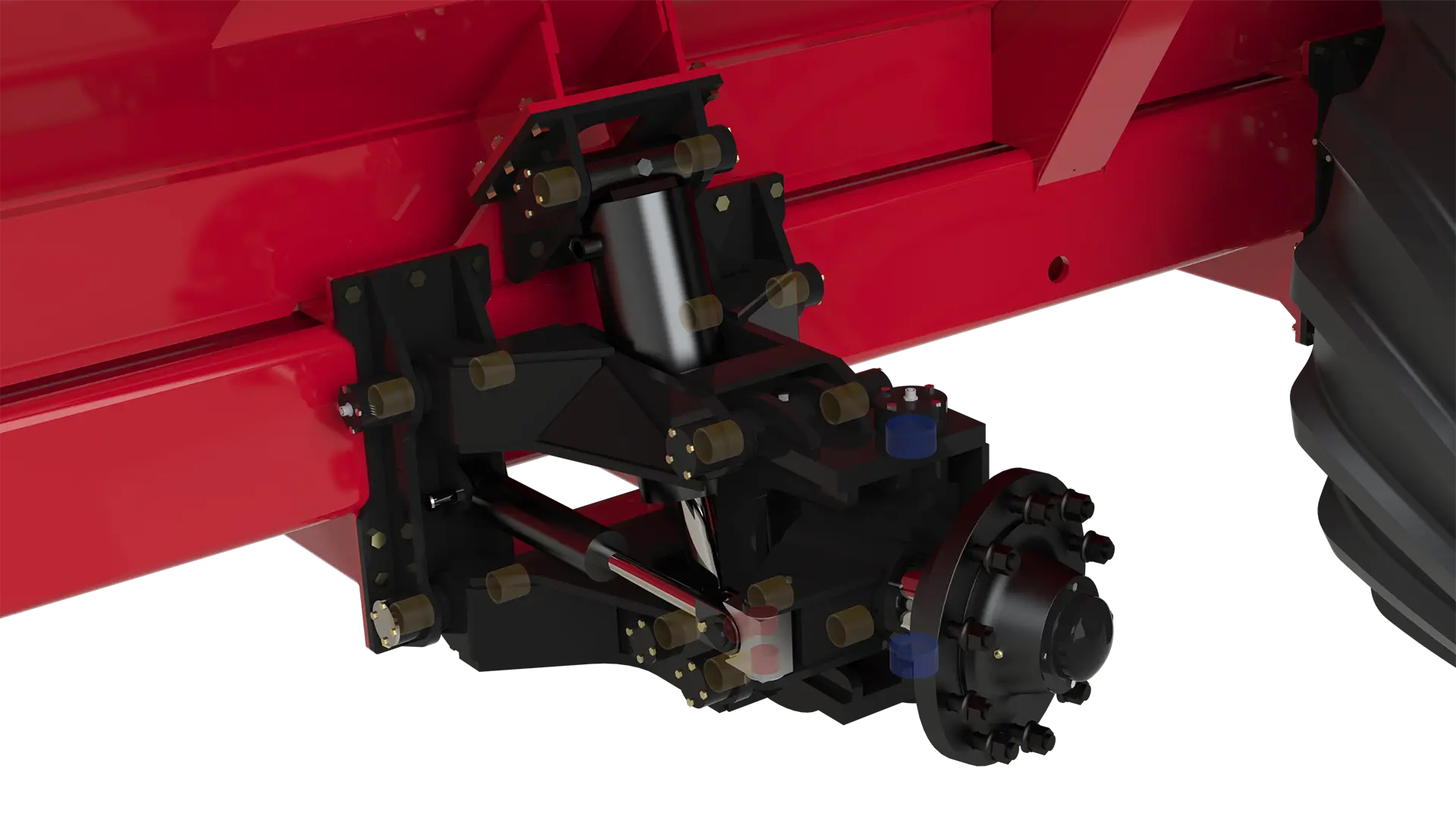 showing the bearing locations on linkages
