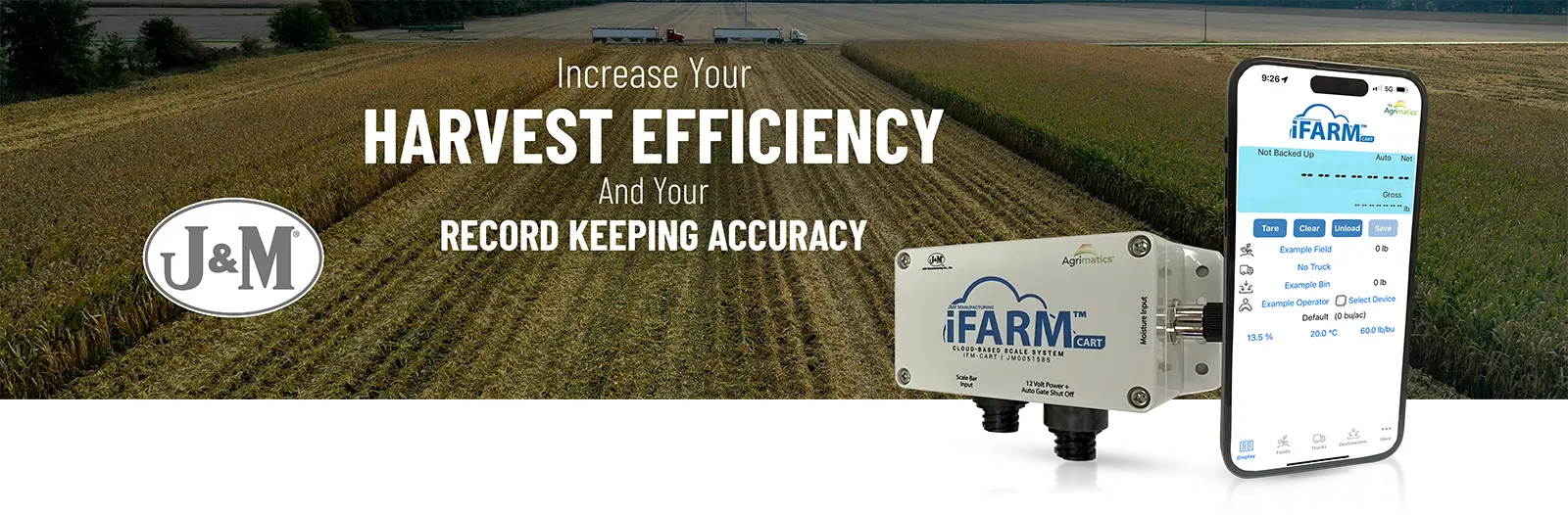 an ifarm cart module in front of a field