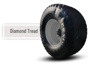 large cutout diamond tire
