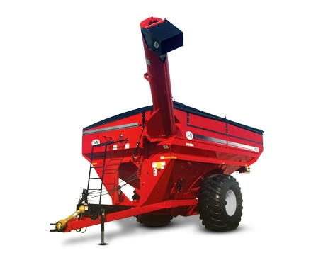 Red front fold grain cart