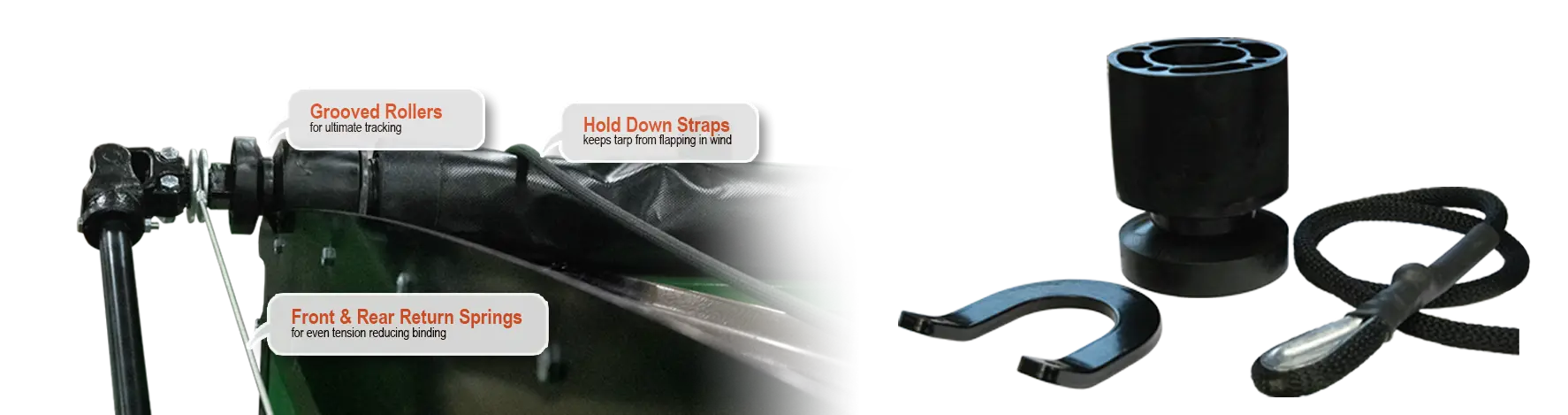 Glide Right Roll Tarp Components