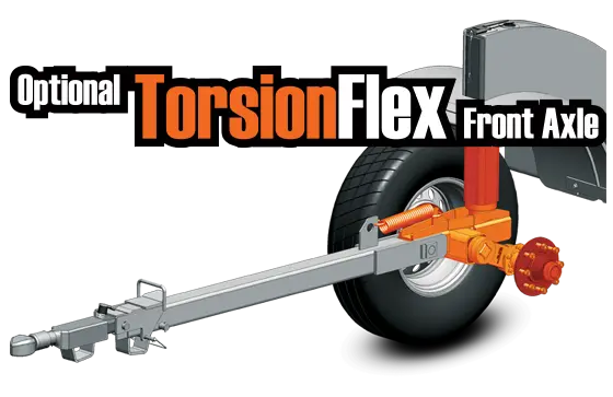 Optional Torsion Flex Front Axle for Header Transport