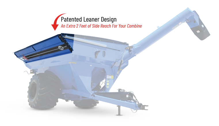Grain Cart with Leaner Extension