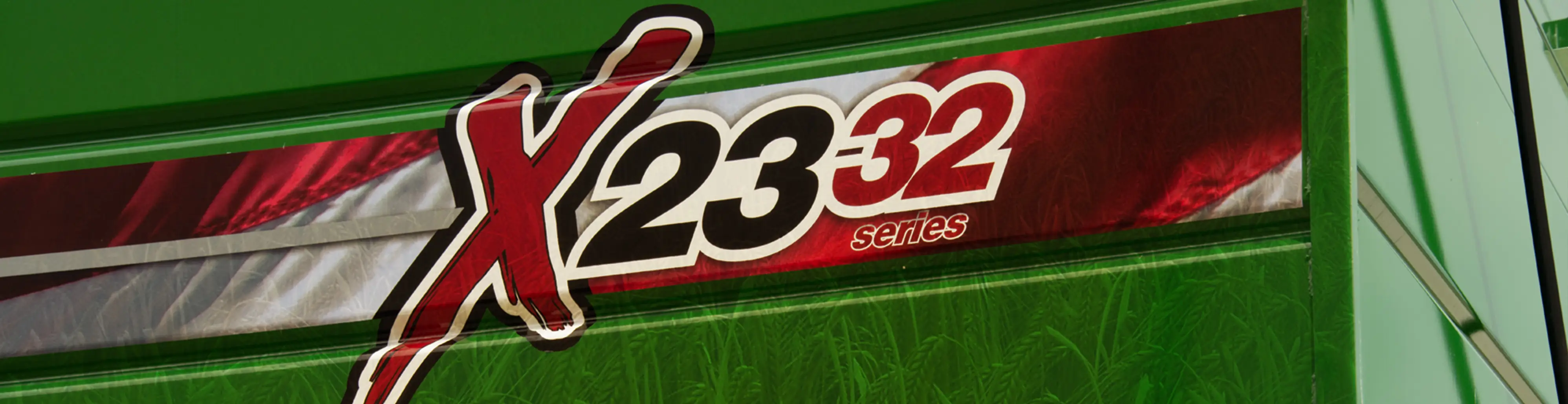 Closeup of 2332 Grain Cart with Patriotic Farmer Edition Decals