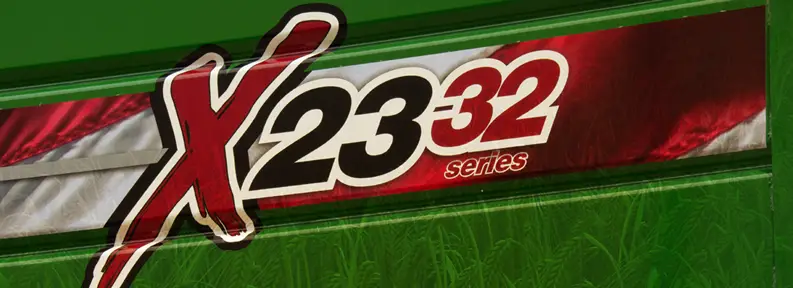 Closeup of 2332 Grain Cart with Patriotic Farmer Edition Decals