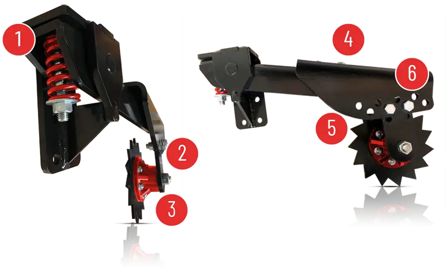 close up images of the row closers highlighting the features of the product
