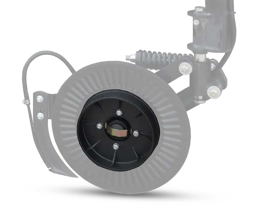 a cutout image that highlights a depth control spool on a coulter.