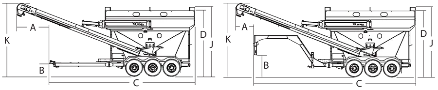 seed tender lc 390 dimension image showing side view with dimension lines