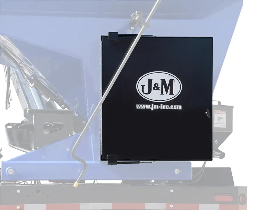 a close up of the optional toolbox mounted to the rear of the speedtender