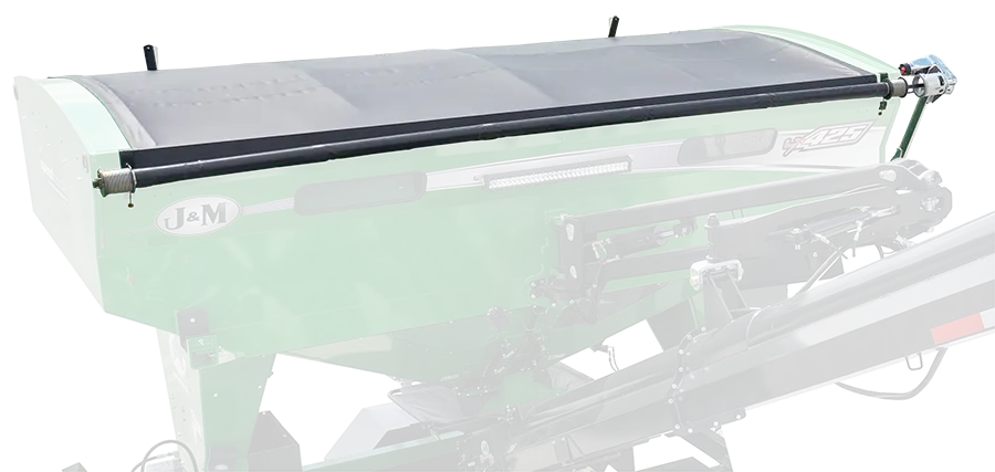 a seed tender with the roll tarp components highlighted