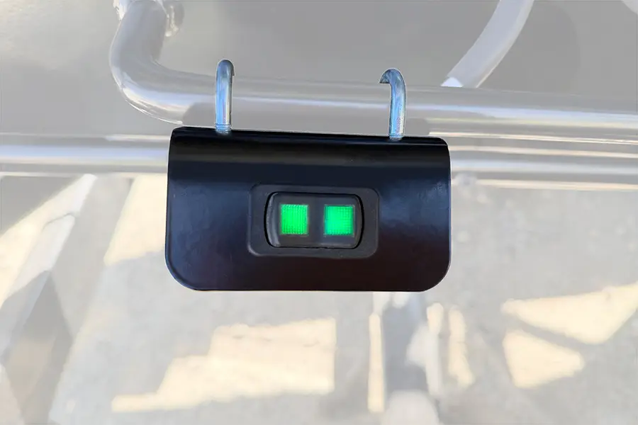 a close up of the controls of the second arm control