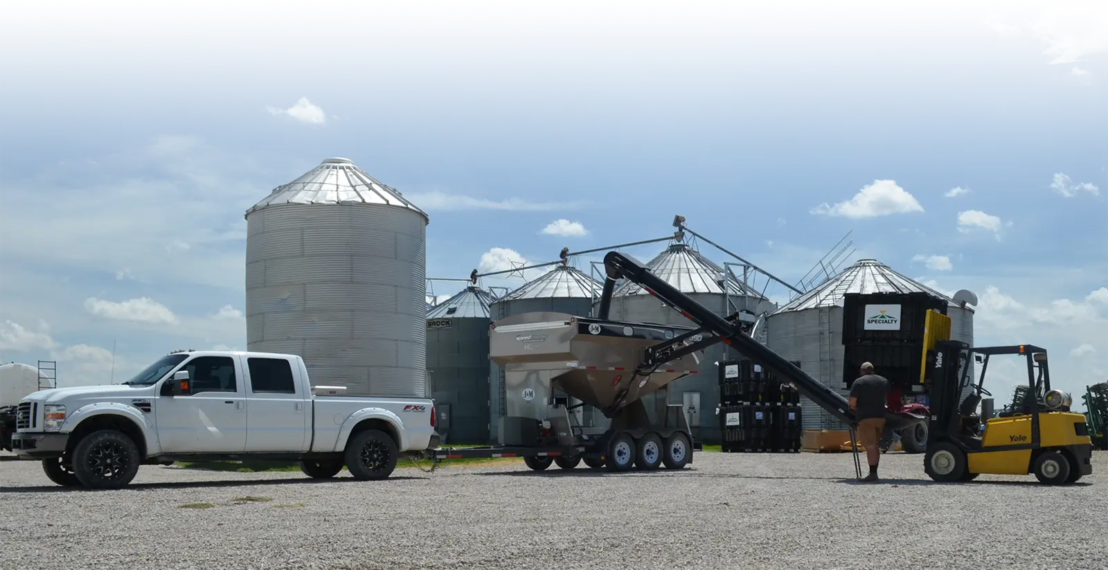 1112 Black grain cart in the corn field