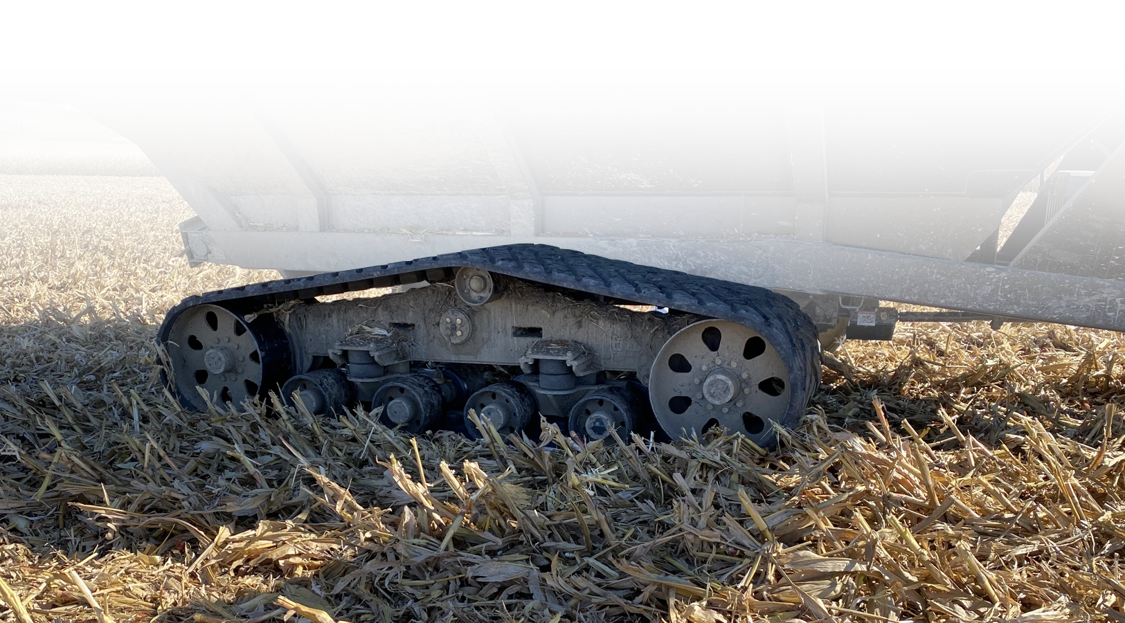 Black Grain Cart on Tracks